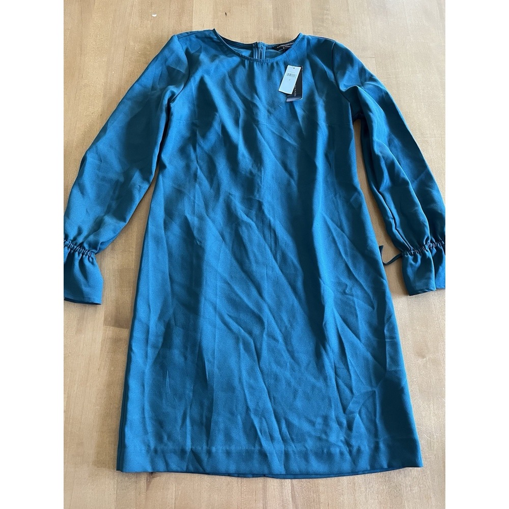 Banana Republic Women's Long Sleeve Big Sur Green Dress Back Zip Size 0 NEW